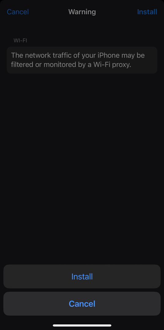 iOS trust certificate