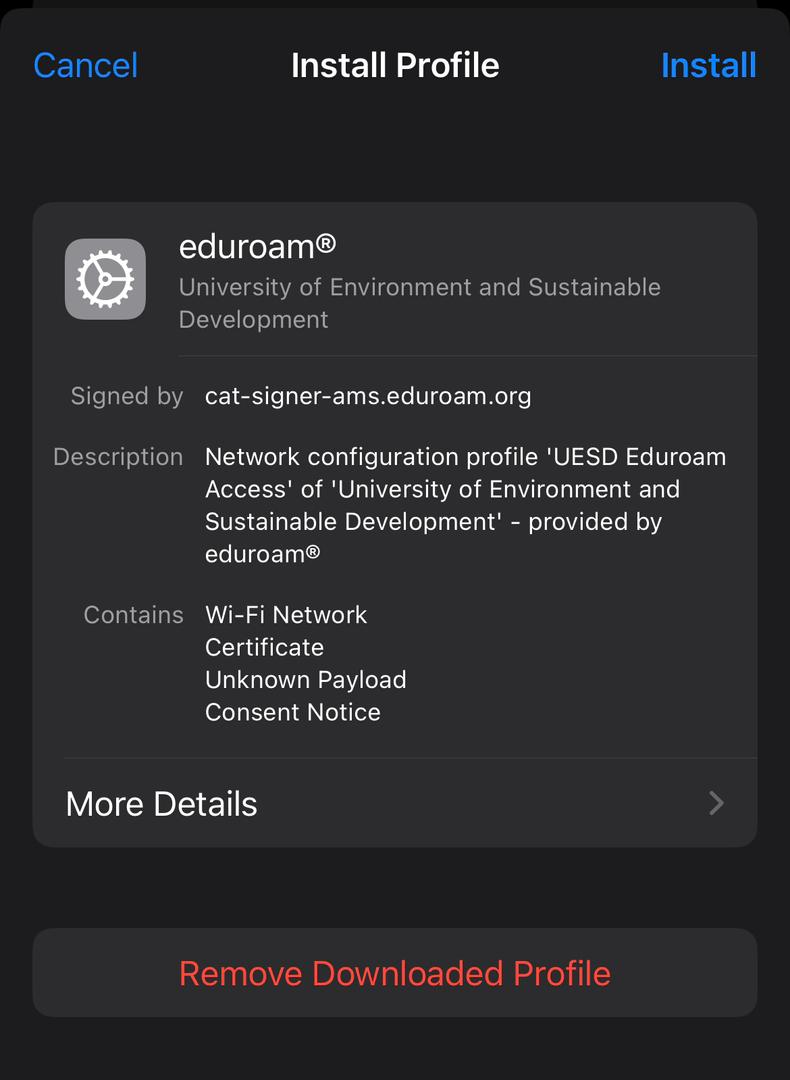 iOS trust certificate